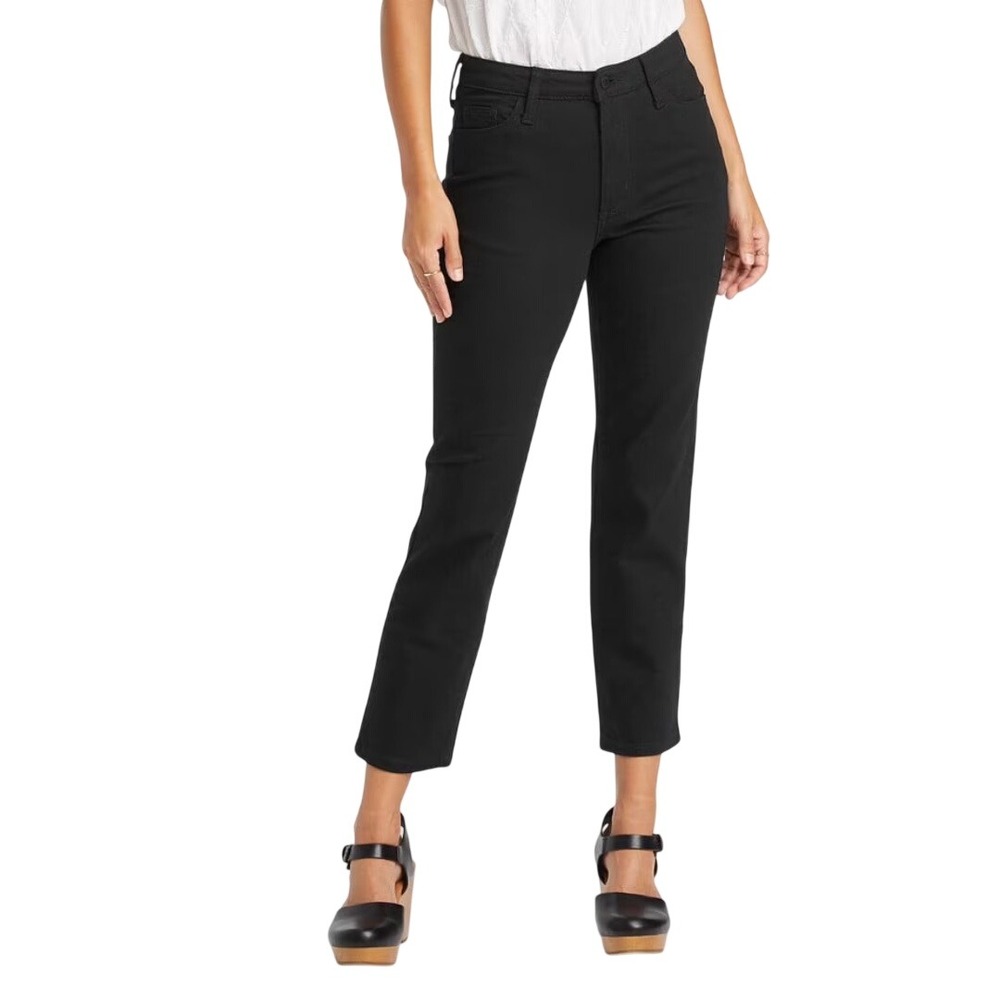 Universal Thread Women's Black High-Rise Slim Straight Jeans Size 12S